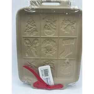 Danesco Christmas Shortbread Cookie Mold NWT 10.5” x 7.75”